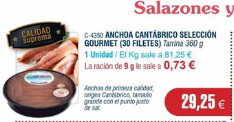 Abordo NCHOA CANTÁBRICO SELECCIÓN GOURMET (30 FILETES) oferta