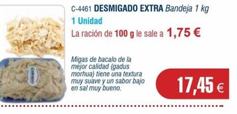 Abordo DESMIGADO EXTRA Bandeja 1 kg oferta