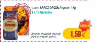 Abordo ARROZ DACSA Paquete 1 Kg oferta