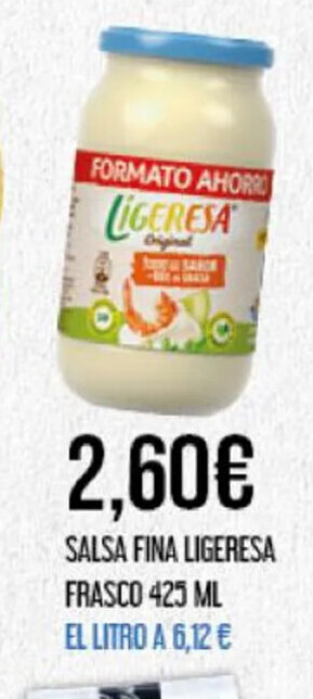 Claudio SALSA FINA LIGERESA FRASCO 425 ML oferta