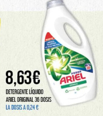 Claudio DETERGENTE LÍQUIDO ARIEL ORIGINAL 36 DOSIS oferta