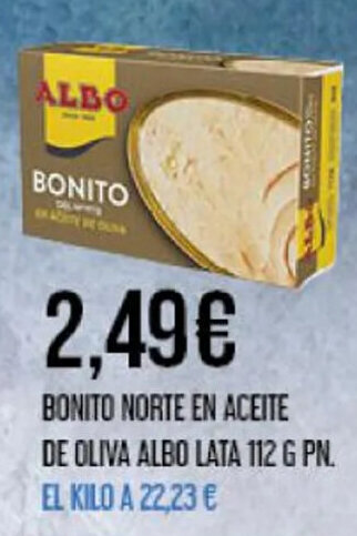 Claudio BONITO NORTE EN ACEITE DE OLIVA ALBO LATA 112 G PN oferta