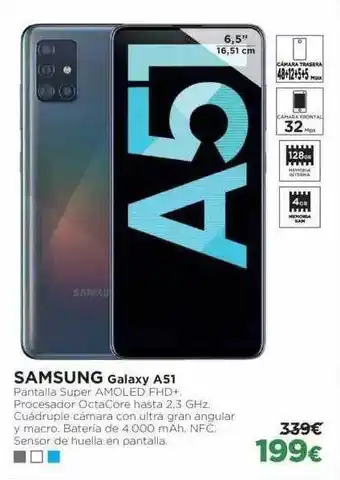 El Corte Inglés Samsung Galaxy A51 oferta