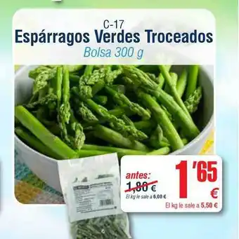 Abordo C-17 Espárragos Verdes Troceados Bolsa 300g oferta