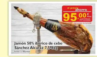 Cash Ecofamilia Jamón 50% iIbérico de cebo Sánchez Alcaráz 7,5 - 8 kg oferta