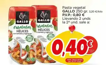 Supermercados Piedra Pasta Vegetal Gallo 250gr oferta