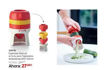 Espirales Manual + Cono Para Tagliatelle