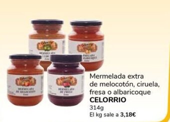 Supeco Mermelada extra de melocotón, ciruela, fresa o albaricoque CELORRIO oferta