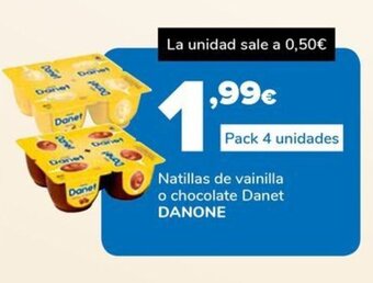 Supeco Natillas de vainilla o chocolate Danet DANONE oferta