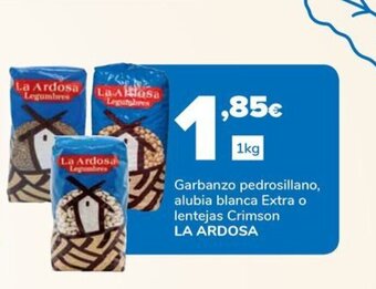 Supeco Garbanzo pedrosillano, alubia blanca Extra o lentejas Crimson LA ARDOSA oferta