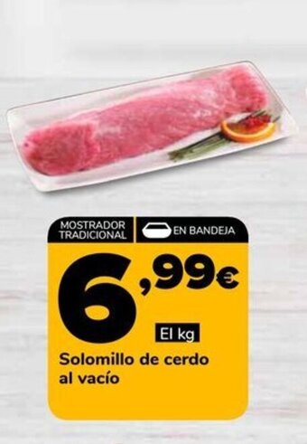 Supeco Solomillo de cerdo al vacío oferta