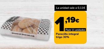 Supeco Panecillo integral trigo 30% oferta