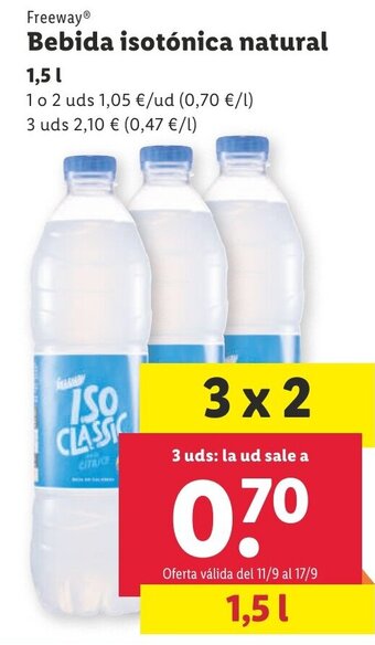 Lidl Freeway Bebida isotónica natural oferta