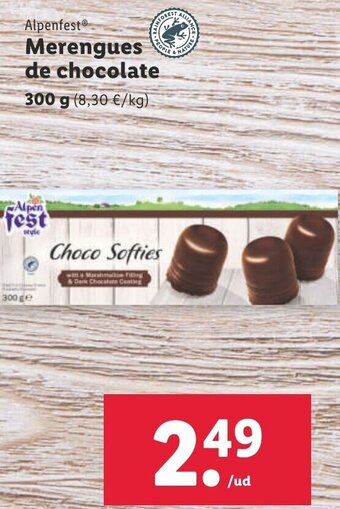 Lidl Alpenfest Merengues de chocolate 300 g oferta