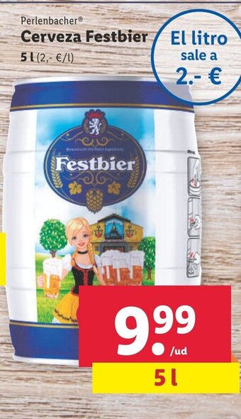 Lidl Perlenbacher Cerveza Festbier 5 l. oferta