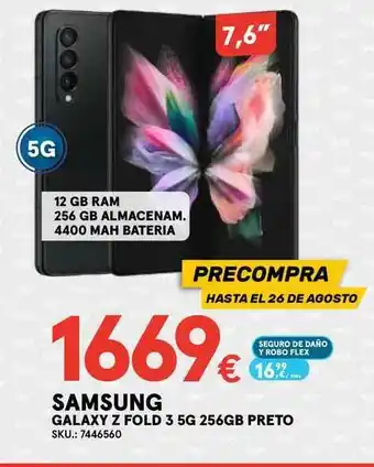 Worten Samsung Galaxy Z Fold 3 5g 256gb Preto oferta