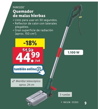 Lidl PARKSIDE Quemador de malas hierbas oferta