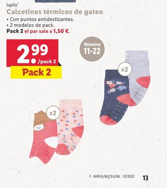 Lidl lupilu Calcetines térmicos de gateo oferta