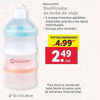 Lidl Bebe confort Dosificador de leche de viaje oferta