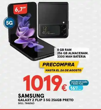 Worten Samsung Galaxy Z Flip 3 5g 256g Preto oferta