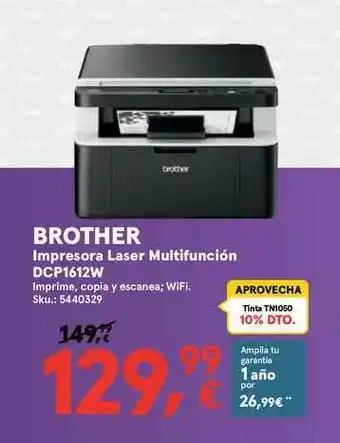 Worten Brother Impresora Laser Multifunción Dcp1612w oferta