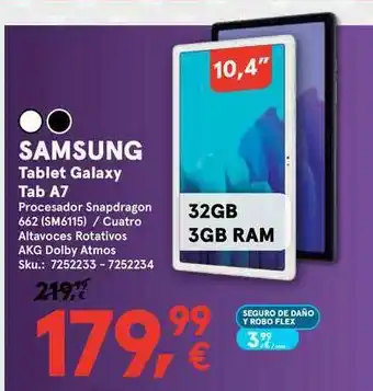 Worten Samsung Tablet Galaxy Tab A7 oferta