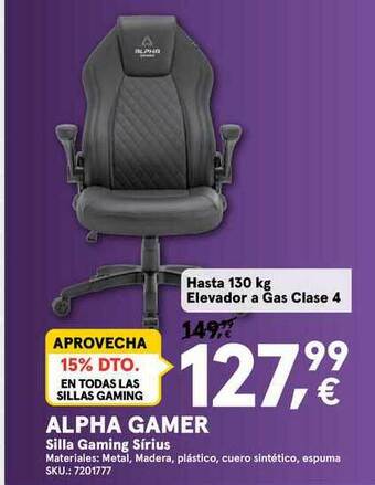 Worten Alpha Gamer Silla Gaming Sírius oferta