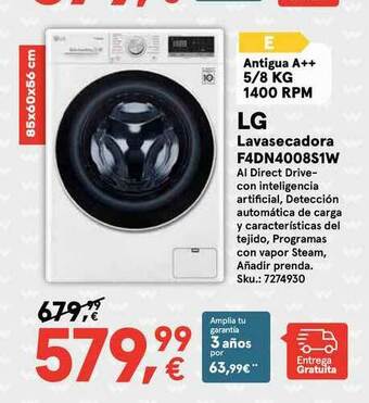 Worten Lg Lavasecadora F4dn4008s1w oferta