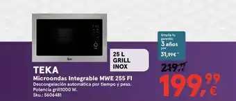 Worten Teka Microondas Integrale Mwe 255 Fi oferta