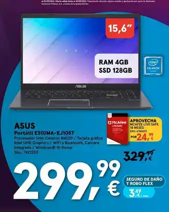 Worten Asus Portátil E510ma-ej105t oferta
