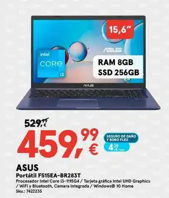 Worten Asus Portátil F515ea-br283t oferta