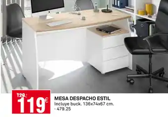 Bricoking Mesa Despacho Estil 136x74x67cm oferta