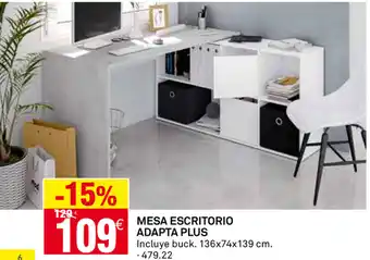Bricoking Mesa Escritorio Adapta Plus 136x74x139cm oferta