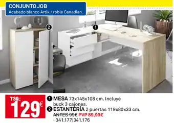 Bricoking Mesa 73x145x108cm/Estantería 119x80x33cm oferta