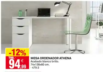 Bricoking Mesa Ordenador Athena 74x138x60cm oferta