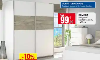 Bricoking Cómoda 5 cajones 60x109x40 cm oferta