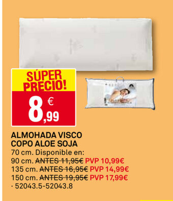 Bricoking Almohada Visco Copo Aloe Soja oferta