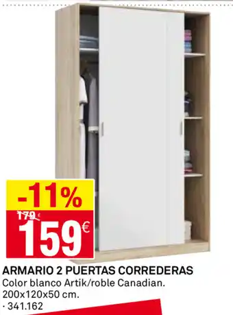 Bricoking Armario 2 Puertas Correderas 200x120x50 cm oferta