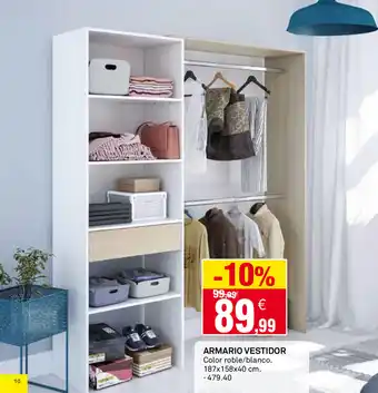 Bricoking Armario Vestidor 187x158x40 cm oferta