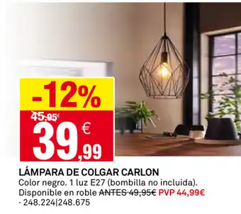 Bricoking Lámpara De Colgar Carlon oferta