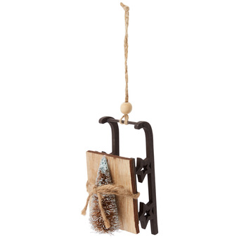 Action Colgante de navidad trineo de madera oferta