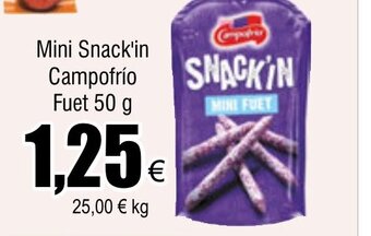 FROIZ Mini Snack'in Campofrío Fuet 50 g oferta