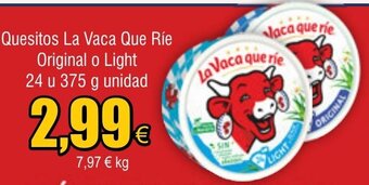 FROIZ Quesitos La Vaca Que Ríe Original o Light 24 u 375 g unidad oferta