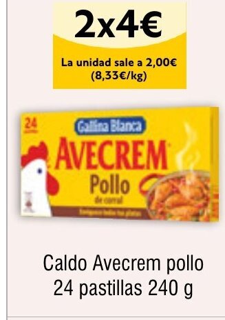 FROIZ Caldo Avecrem pollo 24 pastillas 240 g oferta