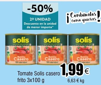 FROIZ Tomate Solis casero frito 3x100 g oferta