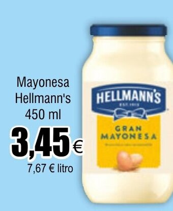 FROIZ Mayonesa Hellmann's 450 ml oferta