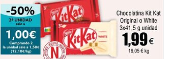 FROIZ Chocolatina Kit Kat Original o White 3x41,5 g unidad oferta