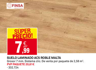 Bricoking Suelo Laminado AC5 Roble Malta oferta