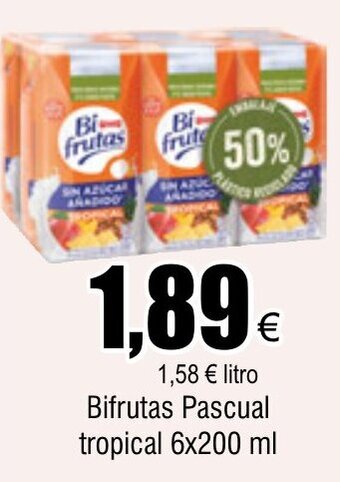 FROIZ Bifrutas Pascual tropical 6x200 ml oferta