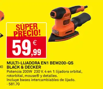 Bricoking Multi-Lijadora En1 BEW200-QS Black & Decker oferta